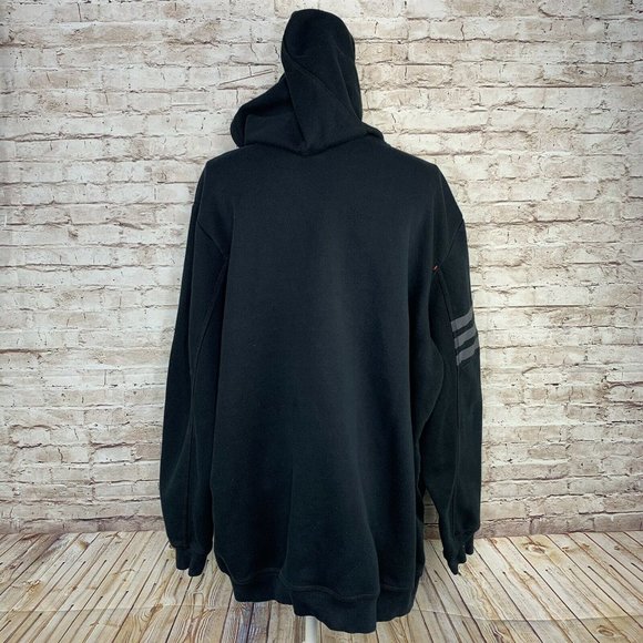 Adidas Original Hoodie Sweatshirt Sz XL Black Mens - Picture 6 of 7